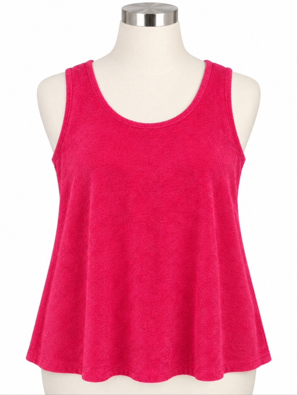 Dreams & Co. NWT Dark Pink Terry Tank Top Plus Size L Sleepwear Loungewear